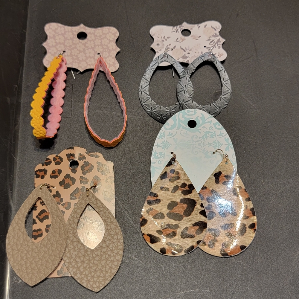 Faux leather earrings